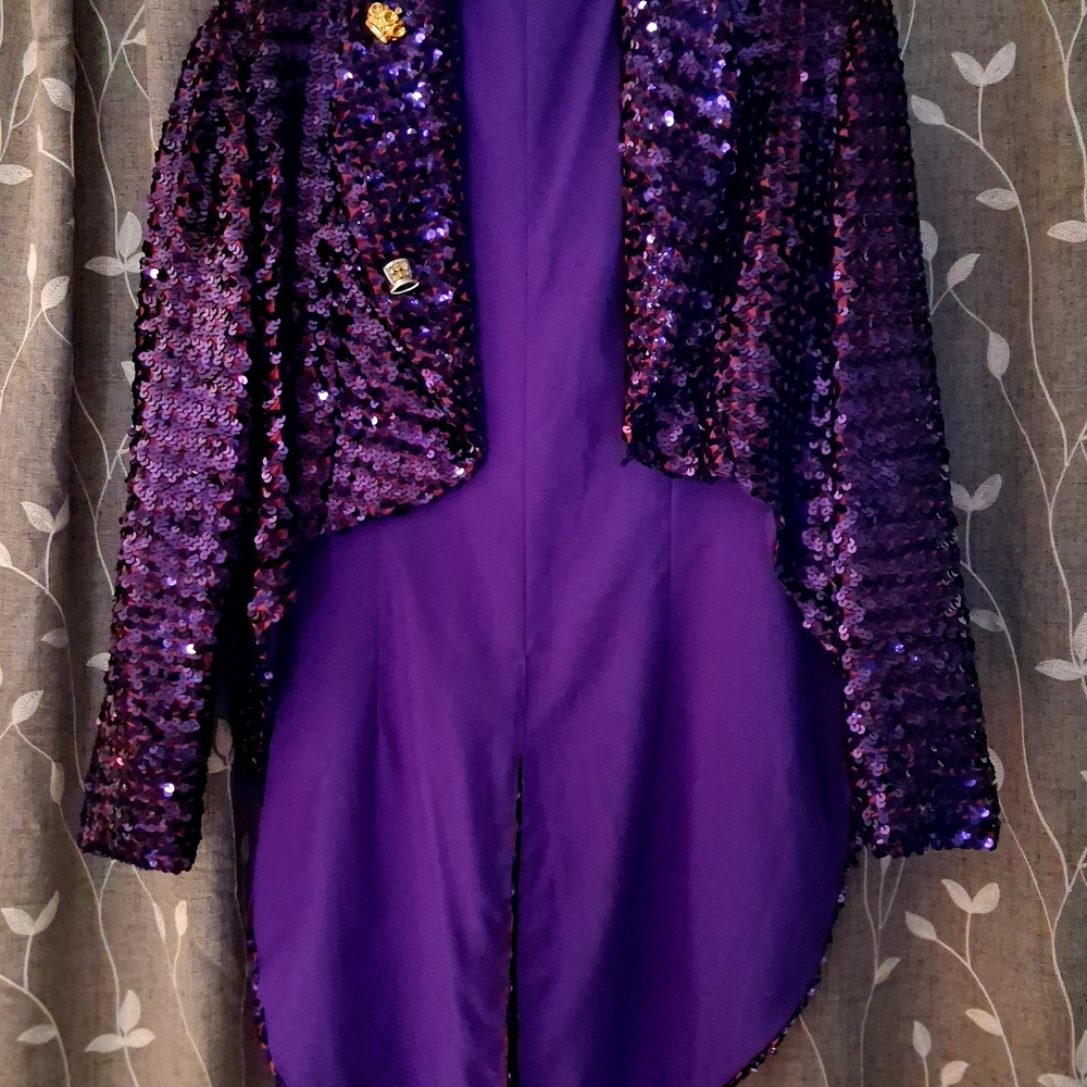 Purple Sequin Marching Jacket